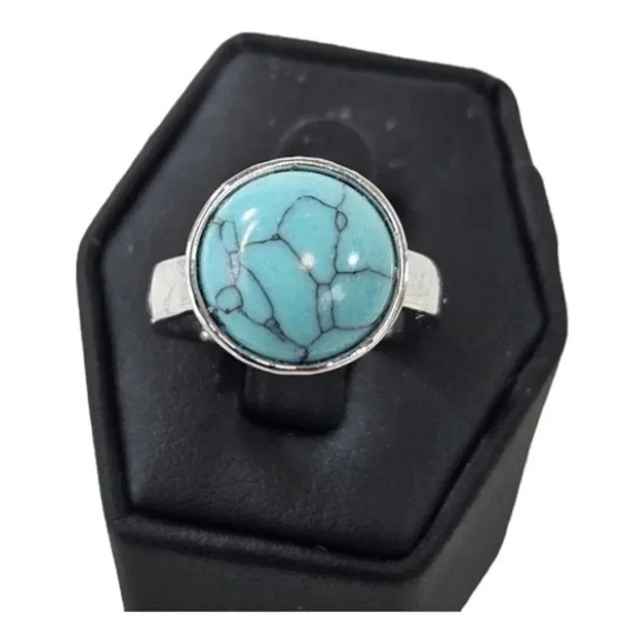 Ocean Globe Adjustable Fashion Ring A48 - Picture 1 of 9